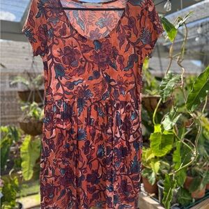 Peruvian Connection Pink and Purple Patterned Dress